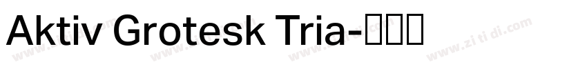 Aktiv Grotesk Tria字体转换